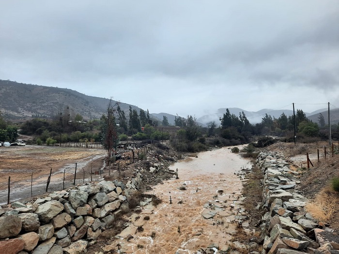 Choapa soportó de buena forma sistema frontal que dejo lluvia y nieve